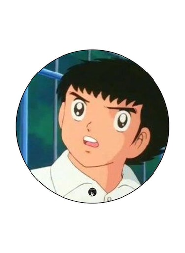 The Anime Captain Majid Theme Printed Fridge Magnet Black/White/Beige