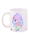 Anime Girl Printed Coffee Mug White/Purple/Green 11ounce