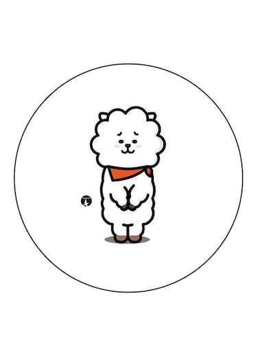 A Sheep Printed Fridge Magnet Multicolour