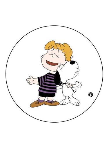 Cartoon Printed Fridge Magnet White/Brown/Black 5.5cm