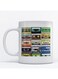 Cassettes Printed Mug White/Orange/Blue