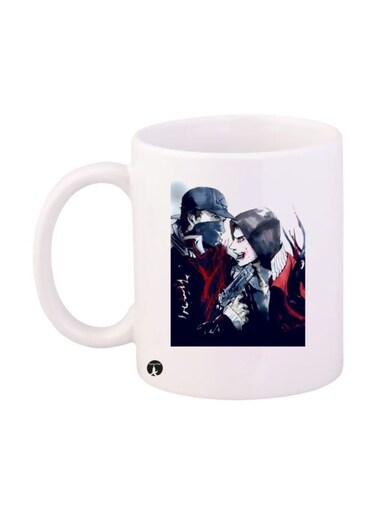 Printed Mug White/Black/Red Standard Size