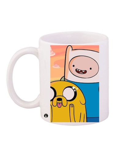 Cartoon Printed Coffee Mug White/Yellow/Blue
