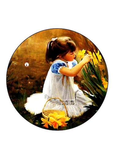 Girl Printed Fridge Magnet Multicolour