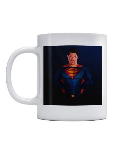 Superman Printed Ceramic Mug Blue/Red/White