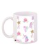 Doodle Printed Coffee Mug White/Pink/Blue 11ounce