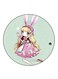 Girl Printed Fridge Magnet Round Multicolour