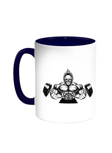 Sports Printed Coffee Mug Blue/White 11ounce