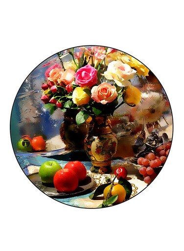 Vintage Art Printed Fridge Magnet Multicolour