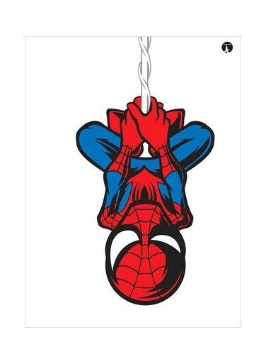 Cartoon Spider-Man Themed Metallic Plate Red/Blue/Black 20x15cm