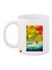 Nature Themed Coffee Mug White/Green/Orange 11ounce