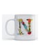 Mug Alphabet N for Coffee and Tea White 350ml