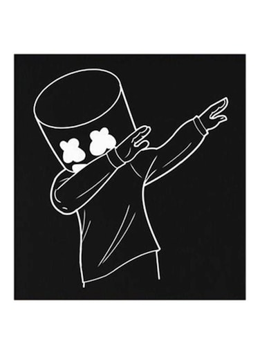 Marshmello MDF Painting Black/White 30x0.5x30cm