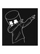 Marshmello MDF Painting Black/White 30x0.5x30cm