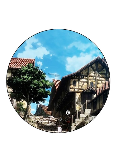 Anime Attack On Titan Printed Fridge Magnet Round Multicolour