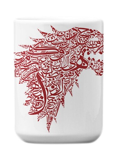 Printed Coffee Mug White/Red