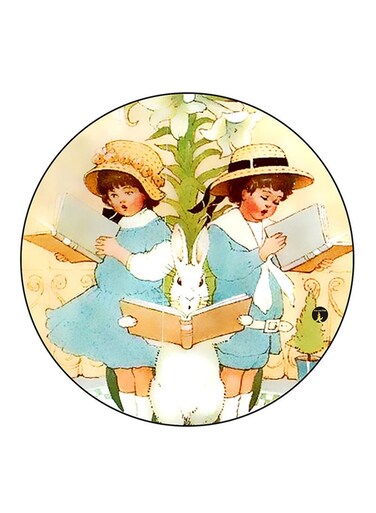 Vintage Art Printed Fridge Magnet Multicolour
