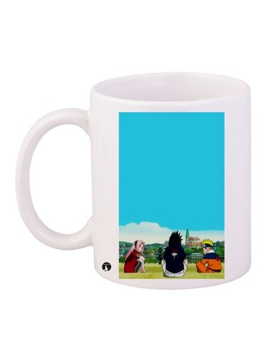 Printed Coffee Mug White/Blue/Yellow