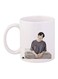 Cartoon Printed Coffee Mug White/Grey/Black 11ounce