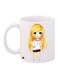 Cartoon Girl Printed Coffee Mug White/Yellow/Pink