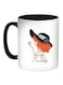 Printed Coffee Mug Black/White/Orange