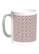 Circles And Squares Printed Coffee Mug White/Red/Black 11ounce