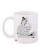 Printed Ceramic Coffee Mug White Grey