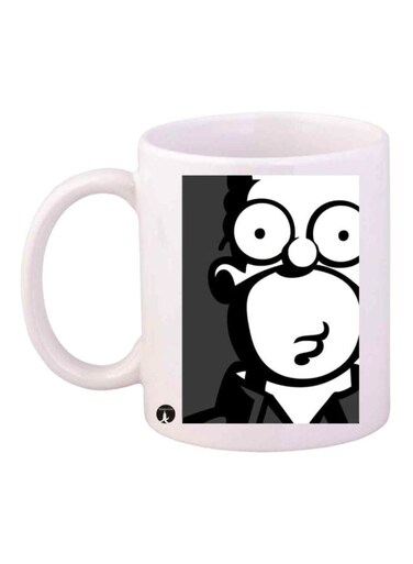 The Simpsons Printed Mug White/Black Standard Size