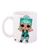 Cartoon Printed Coffee Mug White/Brown/Blue 11ounce