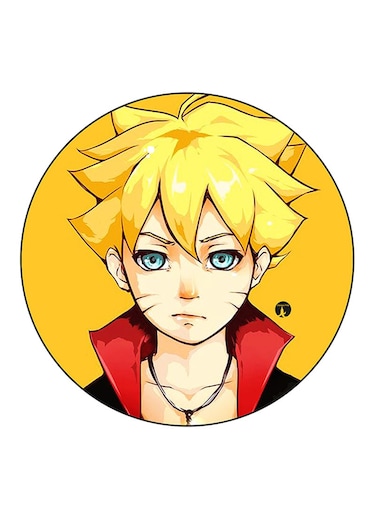 Anime Naruto Printed Fridge Magnet Round Multicolour