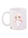 Printed Ceramic Coffee Mug White/Pink/Beige