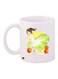Anime Girl Printed Coffee Mug White/Green/Beige 11ounce