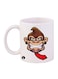 Donkey Kong Printed Mug White/Brown/Red