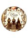 L'atelier De Paris Printed Fridge Magnet Beige/Brown/Pink 5.5cm