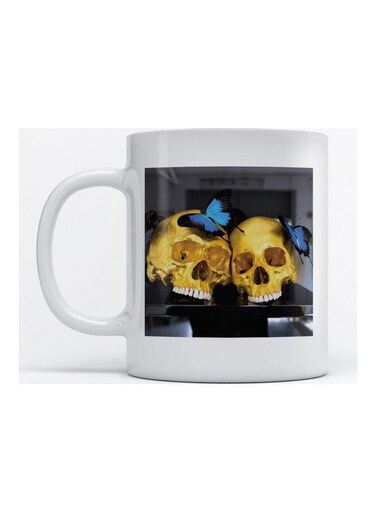 Mug Skull for Coffee and Tea White