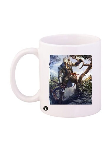 Assassin's Creed Video Game Printed Mug White/Grey/Green Standard Size