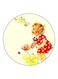 Printed Fridge Magnet Beige/Red/Yellow 5.5cm