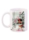 Eiffel Tower Printed Coffee Mug White/Grey/Pink 11ounce