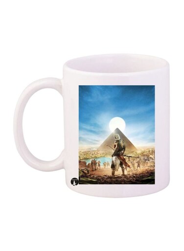 Assassin's Creed Printed Mug White/Blue/Brown Standard Size