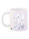 Floral Printed Coffee Mug White/Blue/Green 11ounce