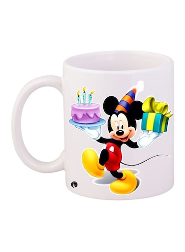 Mickey Mouse Printed Coffee Mug White/Black/Red