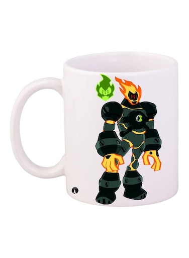 Ben 10 Printed Coffee Mug White/Green/Yellow