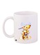 Cartoon Printed Coffee Mug White/Light Blue/Brown 11ounce