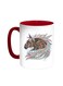 Horse Drawing Printed Coffee Mug Red/White 11ounce