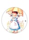 Vintage Art Printed Fridge Magnet Multicolour