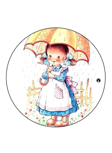 Vintage Art Printed Fridge Magnet Multicolour