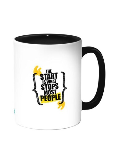 Proverbs And Sayings Printed Coffee Mug White/Black 11ounce