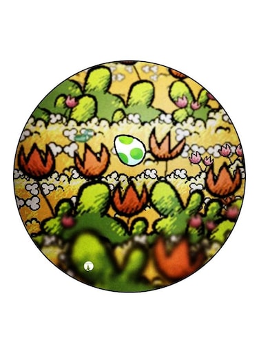 Floral Printed Fridge Magnet Green/Red/White 5.5cm
