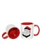 Merry Christmas Design Printed Ceramic Coffee Mug Suitable Gift for Christmas   Christmas Theme  Christmas Decor   Gifts for Friends  Gift for Employees (Two Tone Red Mug, Design 2)