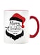 Merry Christmas Design Printed Ceramic Coffee Mug Suitable Gift for Christmas   Christmas Theme  Christmas Decor   Gifts for Friends  Gift for Employees (Two Tone Red Mug, Design 2)